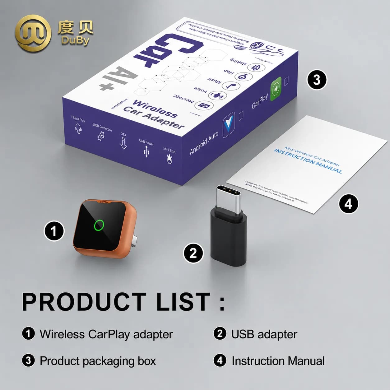 CP027-19 USB CarPlay Adapter Cp027 Package List image 2