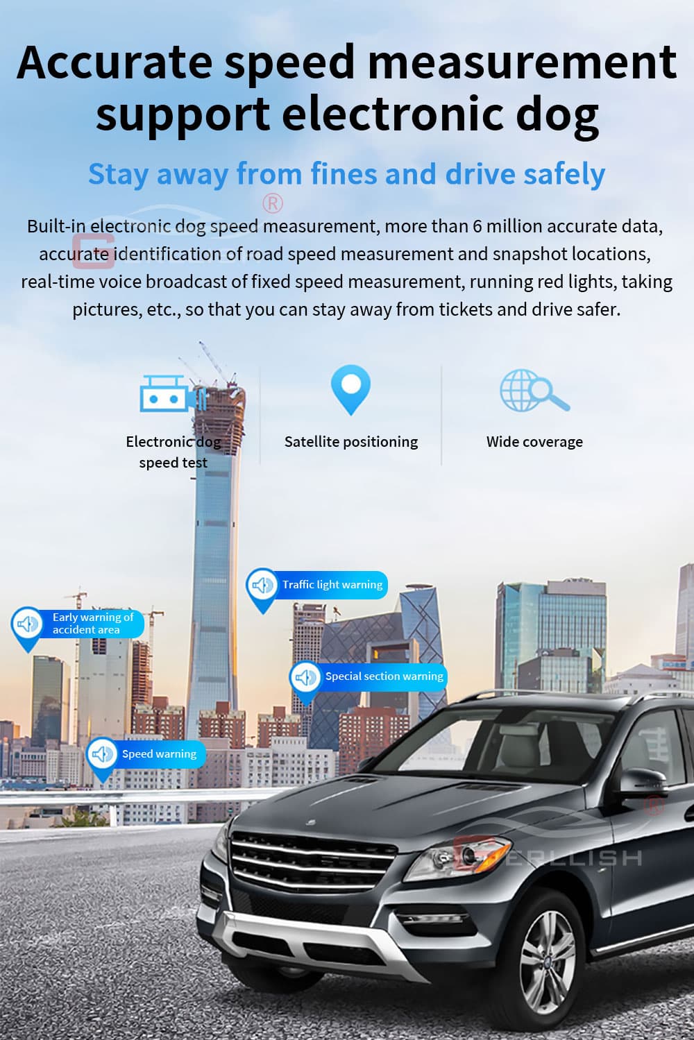 G3 GPS speed measurement and electronic warning feature image
