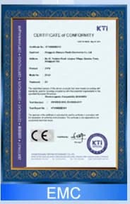 EMC certificate for DubyTech automotive electronics supplier EMC certificate for DubyTech automotive electronics supplier