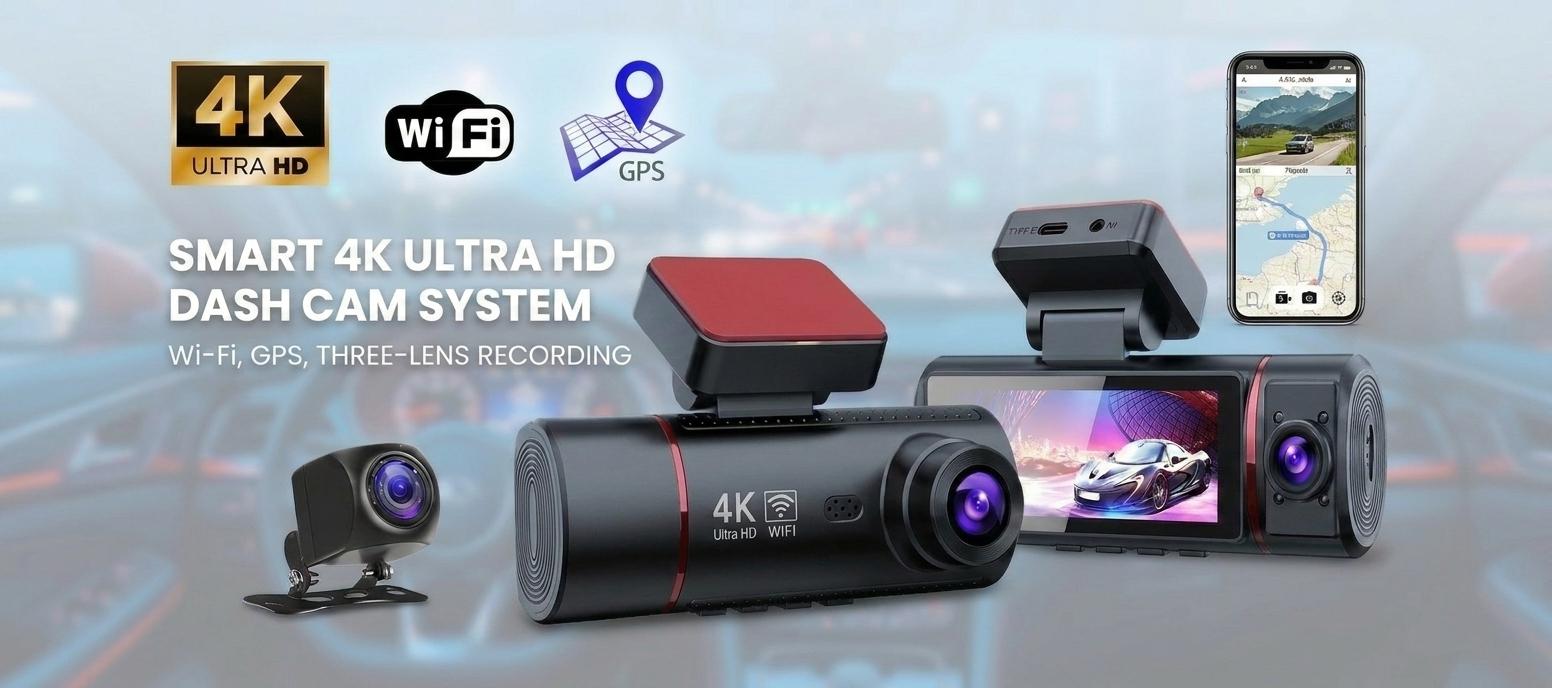 Dash Cam Manufacturer - 4K / WiFi / 4G dash camera supply for distributors, fleets and project buyers. 4K dash cam product for distributors, fleets and automotive project buyers