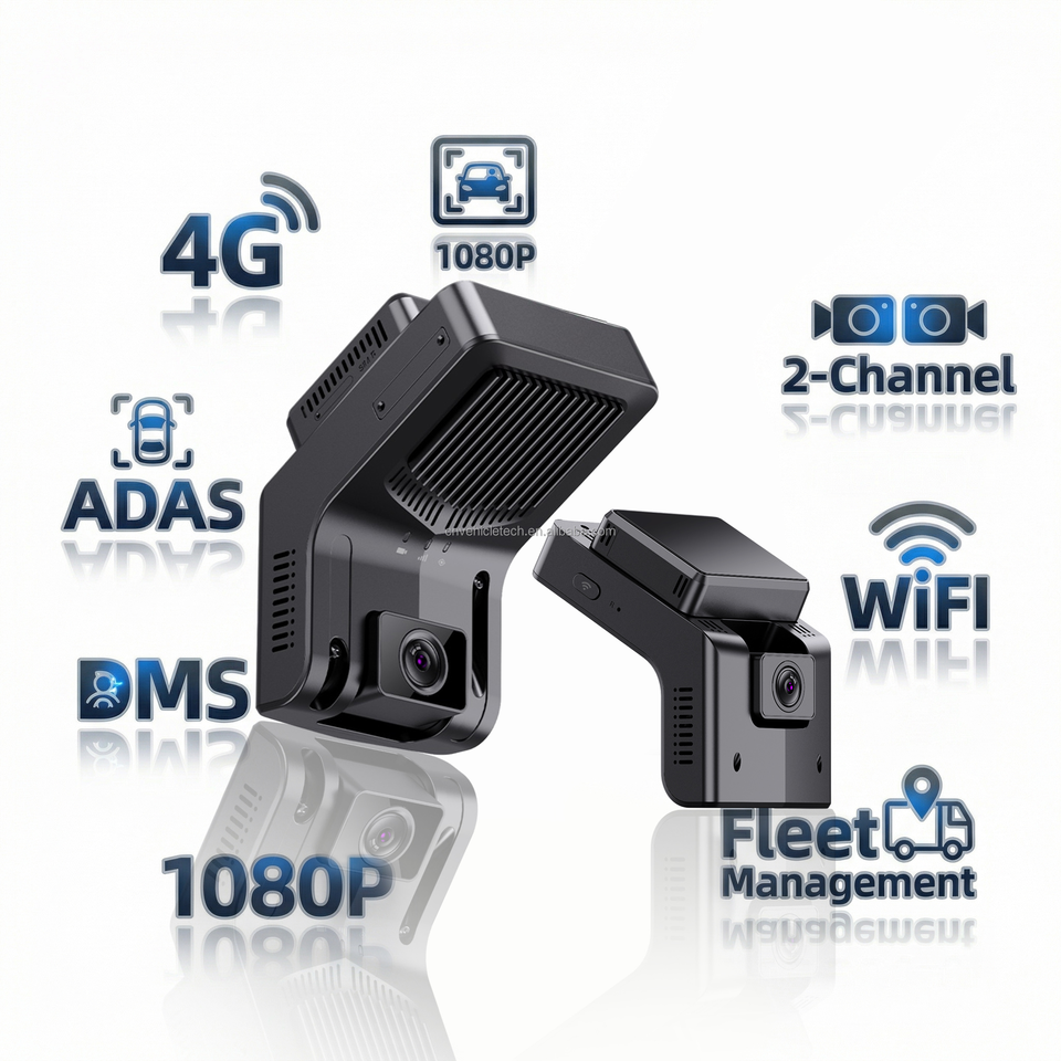 A9 4G ADAS DMS dual-camera fleet dashcam feature overview
