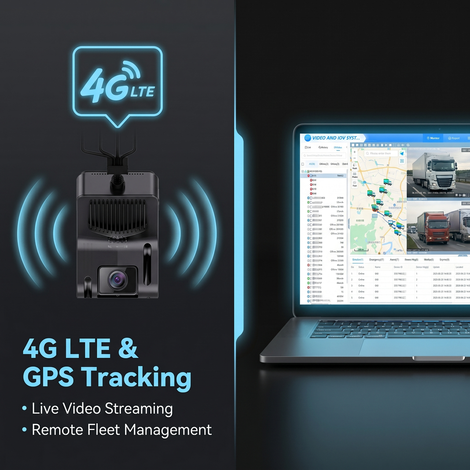 A9 4G LTE and GPS tracking for live video streaming and fleet management