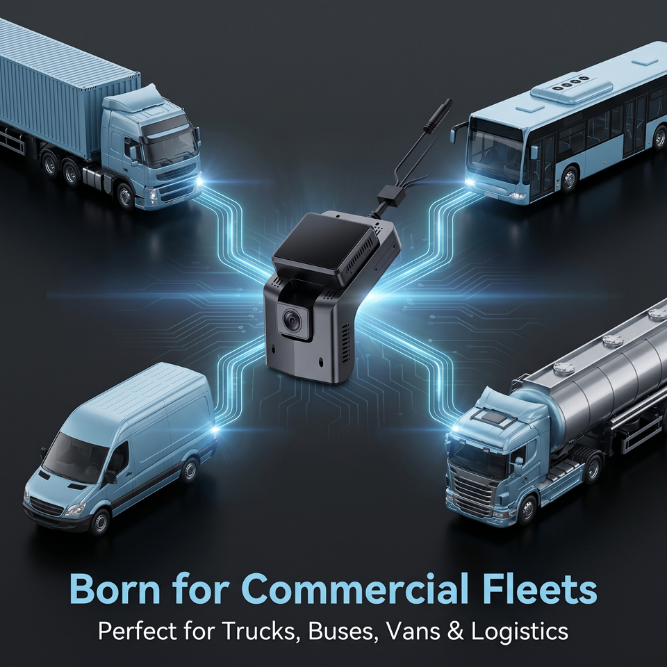 A9 commercial fleet dashcam for trucks buses vans and logistics
