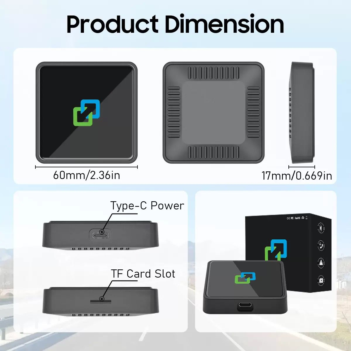 C2 Wireless CarbitLink Adapter C2 Product Dimensions image 3