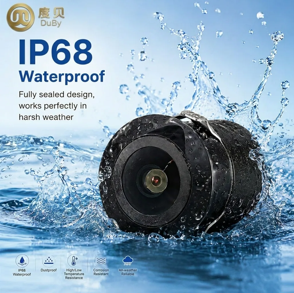 CM182 Push Rear Camera catalog image - CM182 push rear camera with AHD 1080P image, switchable modes and IP68 waterproof housing for parking assist. CM182 Push Rear Camera catalog image - CM182 push rear camera with AHD 1080P image, switchable modes and IP68 waterproof housing for parking assist.