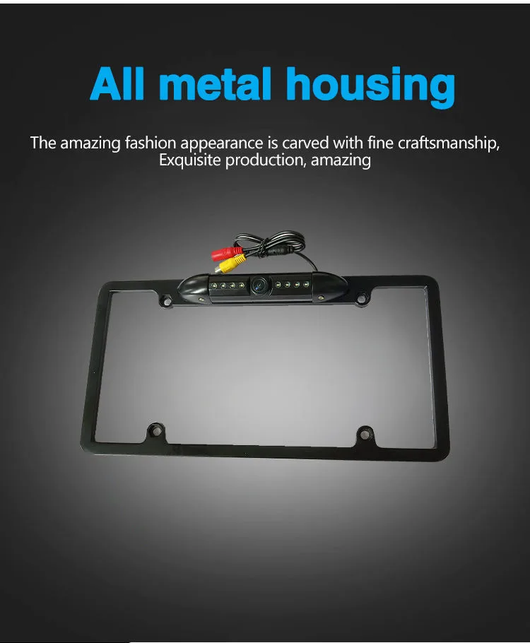 CM20P Metal License Plate Rear Camera catalog image - CM20P metal license plate rear camera with 720P CCD image, DC 12V power, IP68 waterproof housing,. CM20P Metal License Plate Rear Camera catalog image - CM20P metal license plate rear camera with 720P CCD image, DC 12V power, IP68 waterproof housing,.