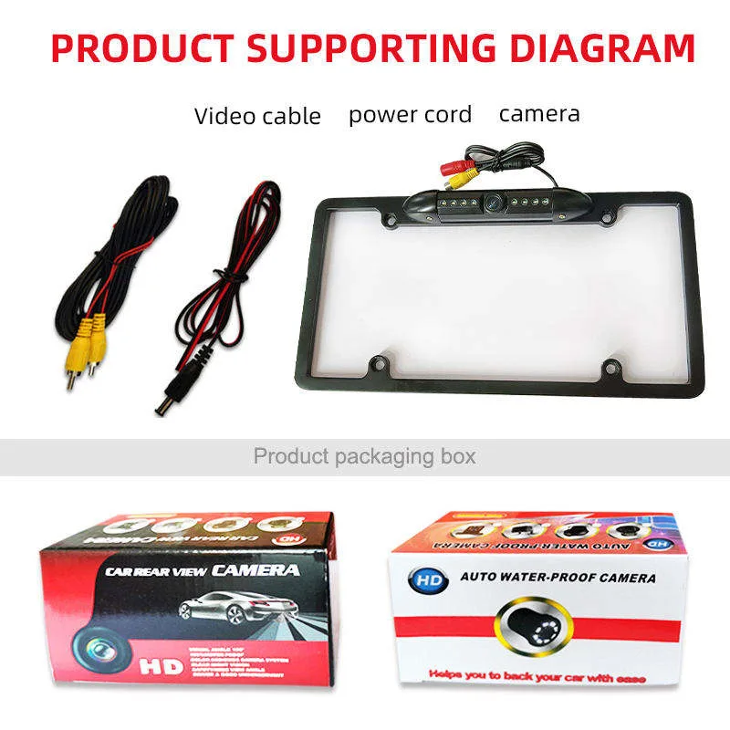 CM20P Metal License Plate Rear Camera Cm20p Package Accessories image 3