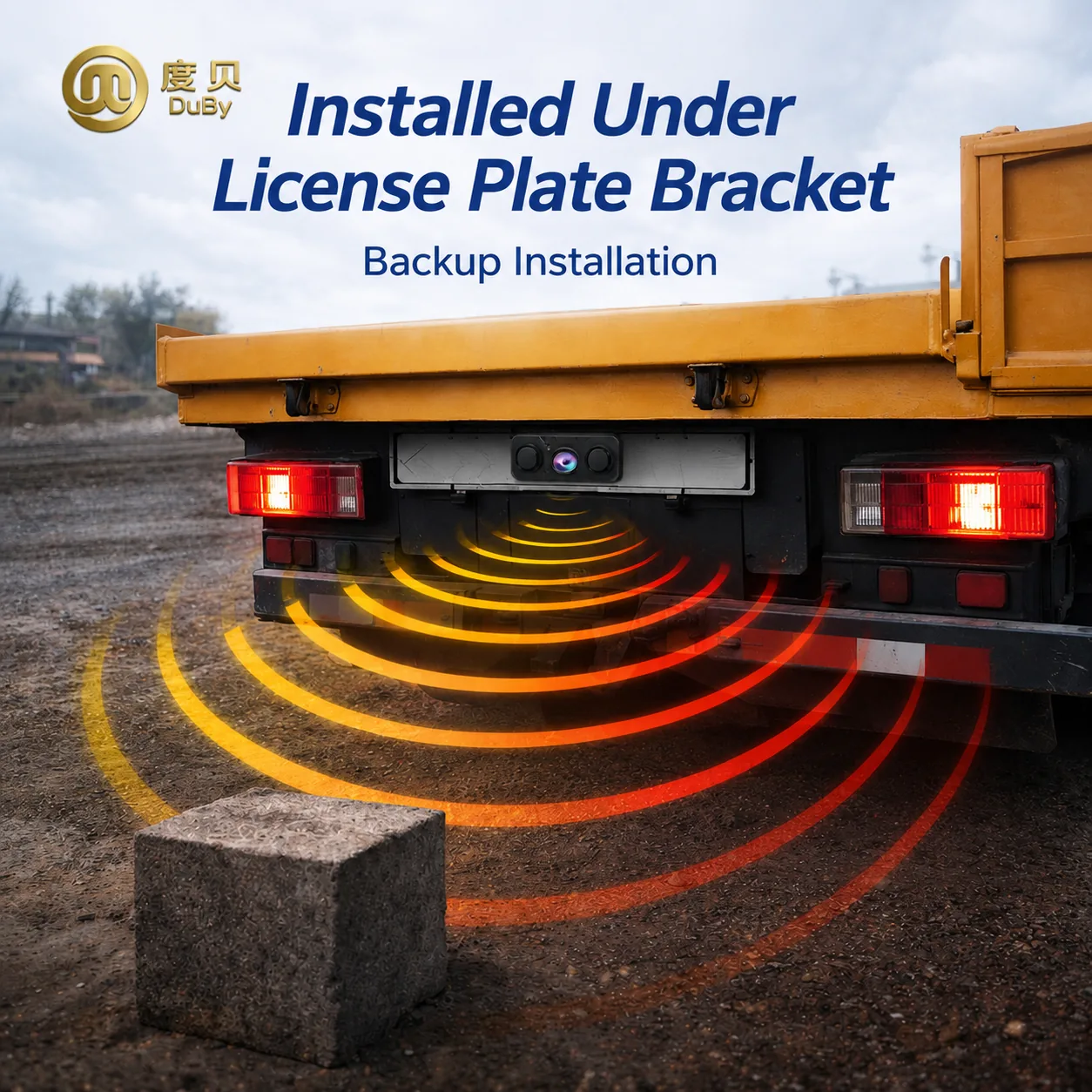 CM303 Three-in-One AHD Radar Rear Camera Cm303 License Plate Installation image 4