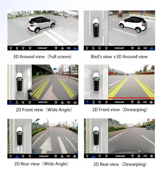 CM360-A 360 Panoramic Camera System Rear Camera thumbnail image 7 - CM360-A 360 panoramic camera system with four-camera surround view, 2D/3D view modes.