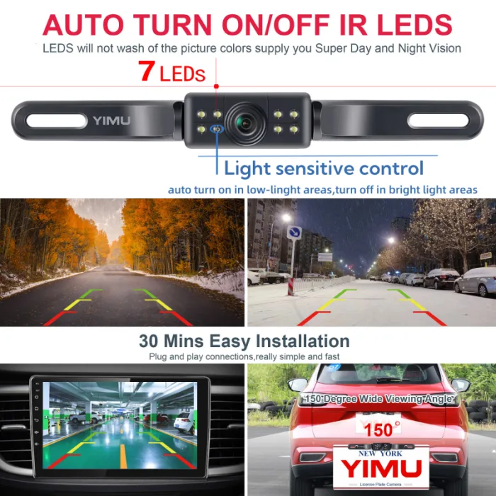 CM40P rear camera with auto IR LEDs and light-sensitive night vision
