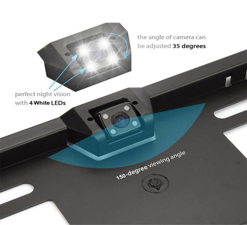 CM60P License Plate Rear Camera Cm60p Adjustable Camera Angle 150 Degree View image 3