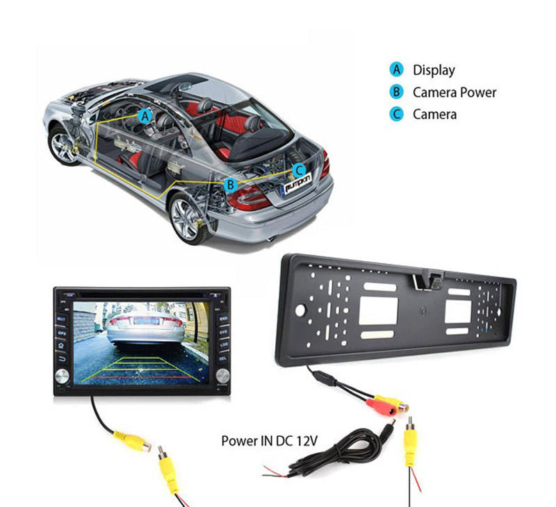 CM60P License Plate Rear Camera Cm60p Car Installation Wiring Diagram image 5