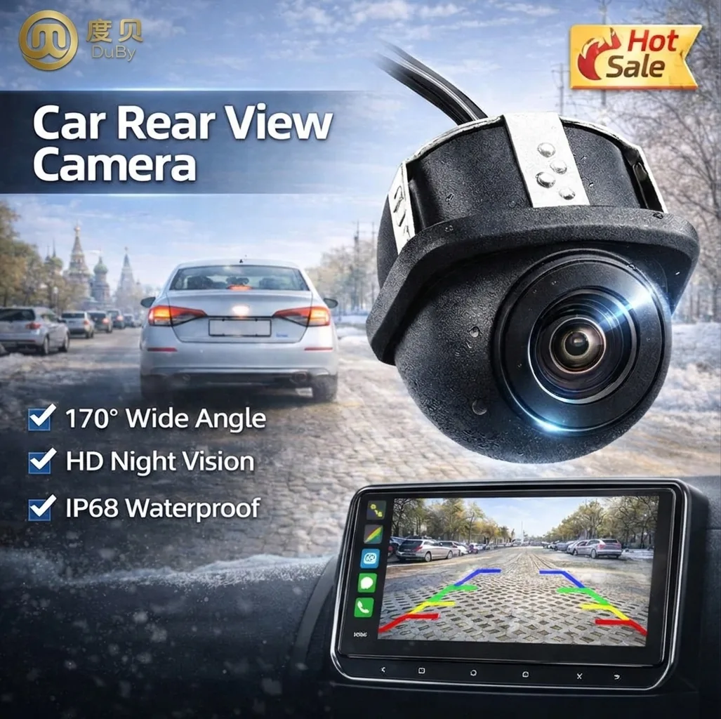 CM62 Small Hat Rear Camera catalog image - CM62 small hat rear camera for compact reverse view and parking assist installation projects. CM62 Small Hat Rear Camera catalog image - CM62 small hat rear camera for compact reverse view and parking assist installation projects.