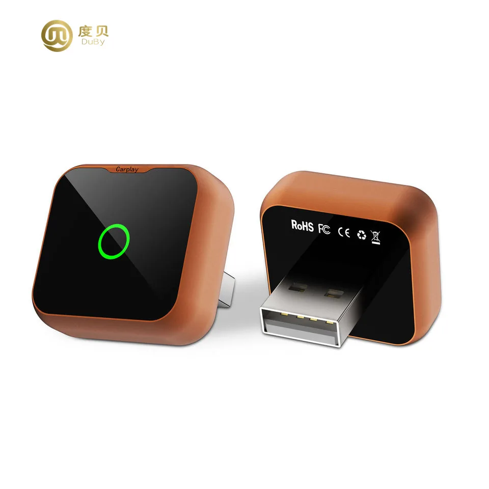 CP027-19 USB CarPlay Adapter homepage selected model image - Orange USB wireless CarPlay adapter for OEM-style wired CarPlay upgrade projects. CP027-19 USB CarPlay Adapter homepage selected model image - Orange USB wireless CarPlay adapter for OEM-style wired CarPlay upgrade projects.