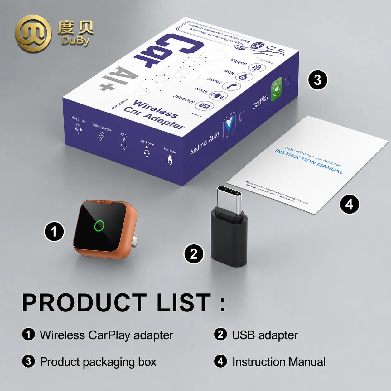 CP027-19 USB CarPlay Adapter Cp027 Package List image 2