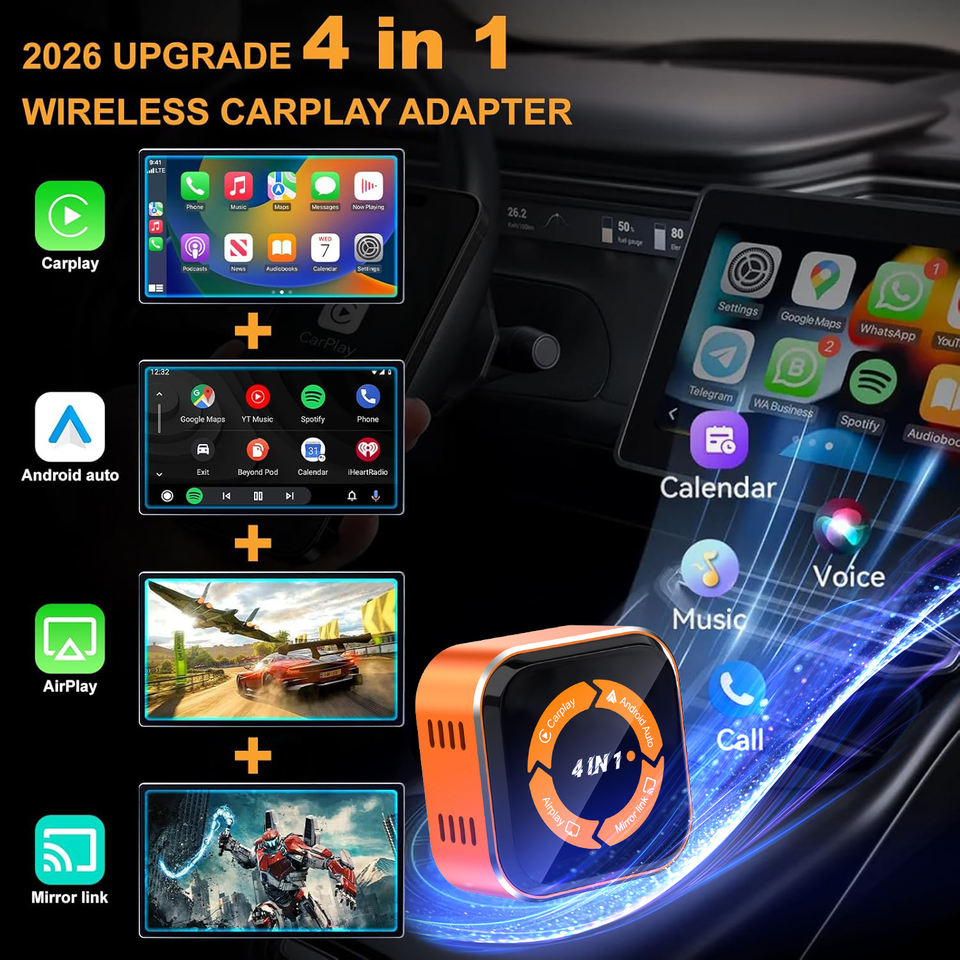 CP046 4-in-1 CarPlay Android Auto AirPlay MirrorLink functions CP046 4-in-1 CarPlay Android Auto AirPlay MirrorLink functions
