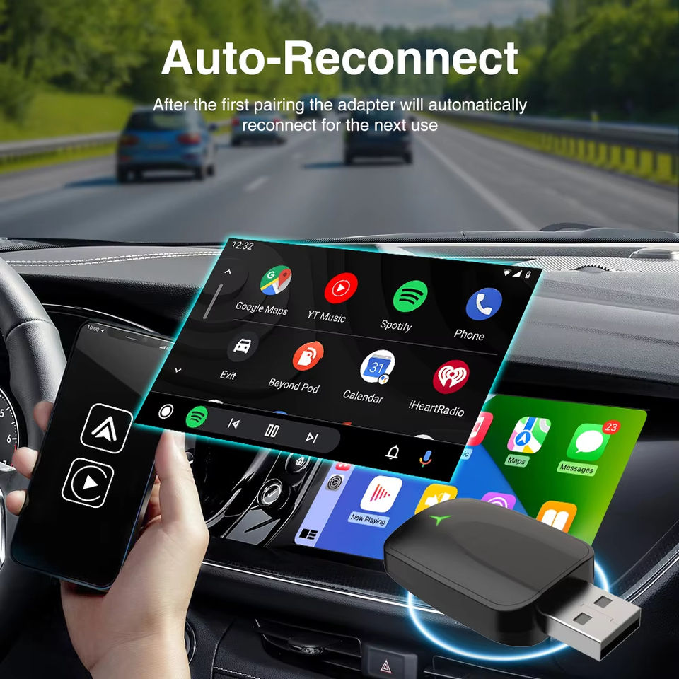 CP102-PI auto reconnect wireless CarPlay adapter for next use CP102-PI auto reconnect wireless CarPlay adapter for next use