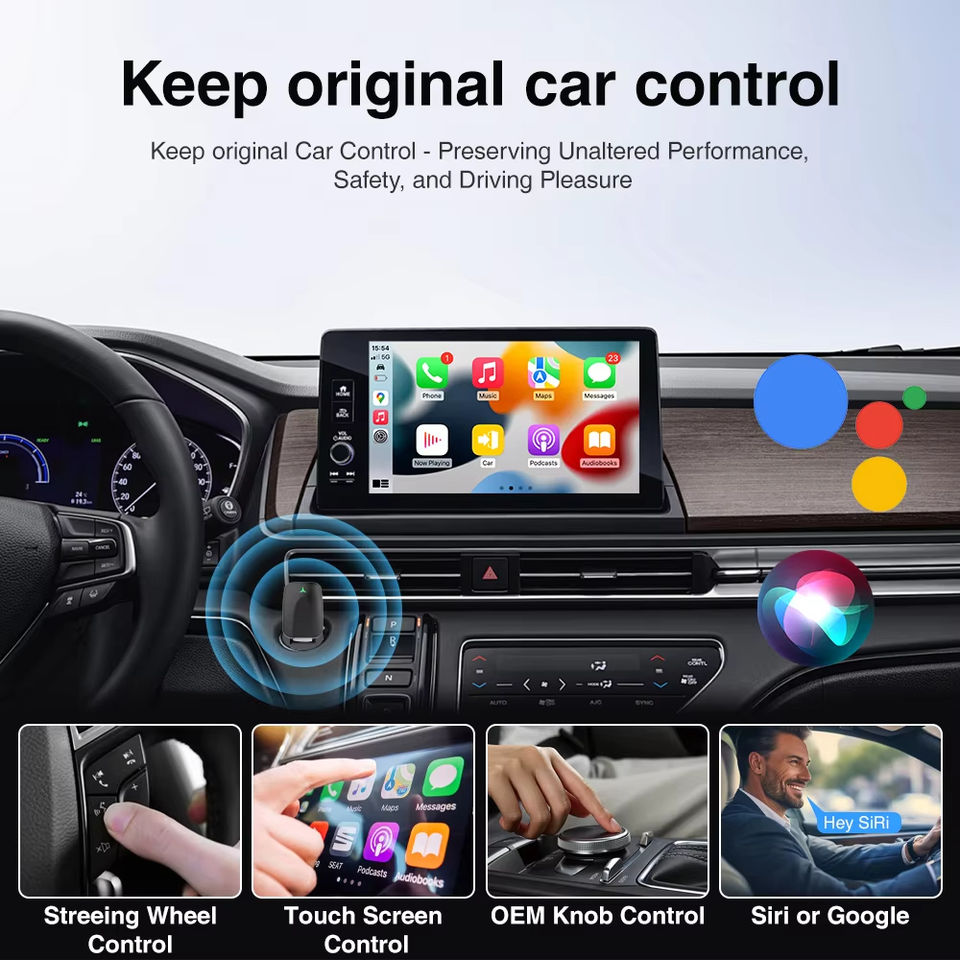 CP102-PI keeps original car control by steering wheel touchscreen OEM knob and voice CP102-PI keeps original car control by steering wheel touchscreen OEM knob and voice