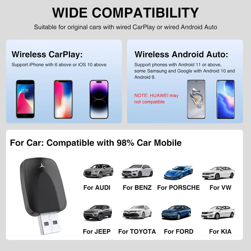 CP102-PI wide compatibility with iPhone Android Auto and 98% universal cars CP102-PI wide compatibility with iPhone Android Auto and 98% universal cars