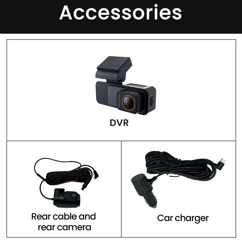 F70 4K Hidden Dash Cam thumbnail image 2 - F70 4K hidden dash camera with UHD recording, WiFi connection, GPS support and rear camera kit for vehicle.