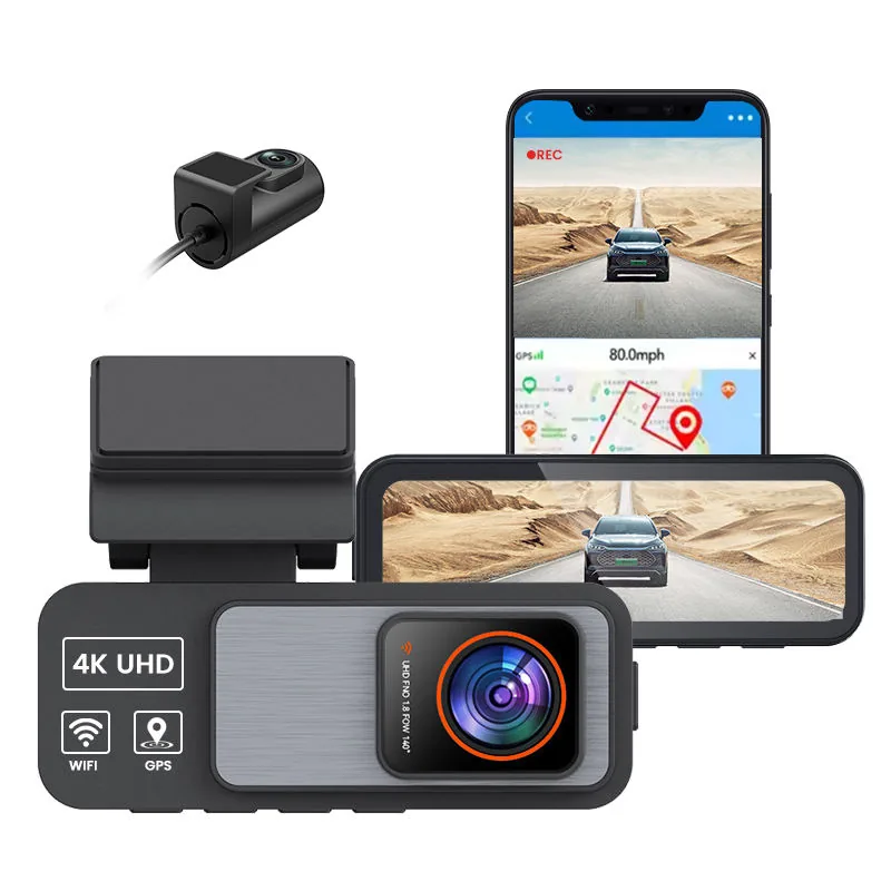 F70 4K Hidden Dash Cam thumbnail image 3 - F70 4K hidden dash camera with UHD recording, WiFi connection, GPS support and rear camera kit for vehicle.
