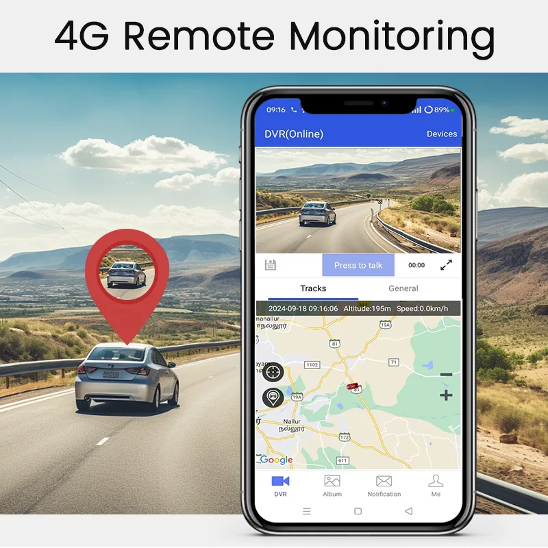G96 4G Mirror DVR Dash Cam thumbnail image 2 - G96 4G mirror DVR with Android 10.0, 9.66 inch touch screen, GPS navigation, ADAS support and Cloudspirit.