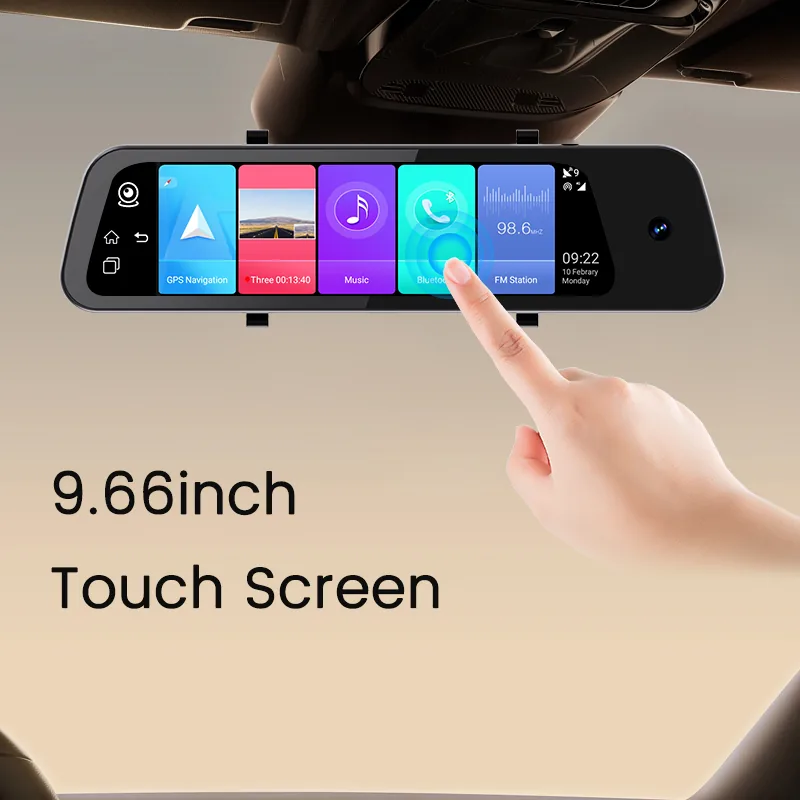 G96 4G Mirror DVR Dash Cam thumbnail image 5 - G96 4G mirror DVR with Android 10.0, 9.66 inch touch screen, GPS navigation, ADAS support and Cloudspirit.