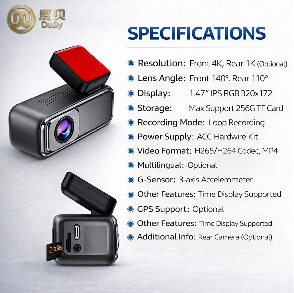 Q6 PRO Dash Cam detail image 3 - Compact dual-channel dash camera with 2K+1080P recording and 1.47 inch IPS screen. Q6 PRO Dash Cam detail image 3 - Compact dual-channel dash camera with 2K+1080P recording and 1.47 inch IPS screen.