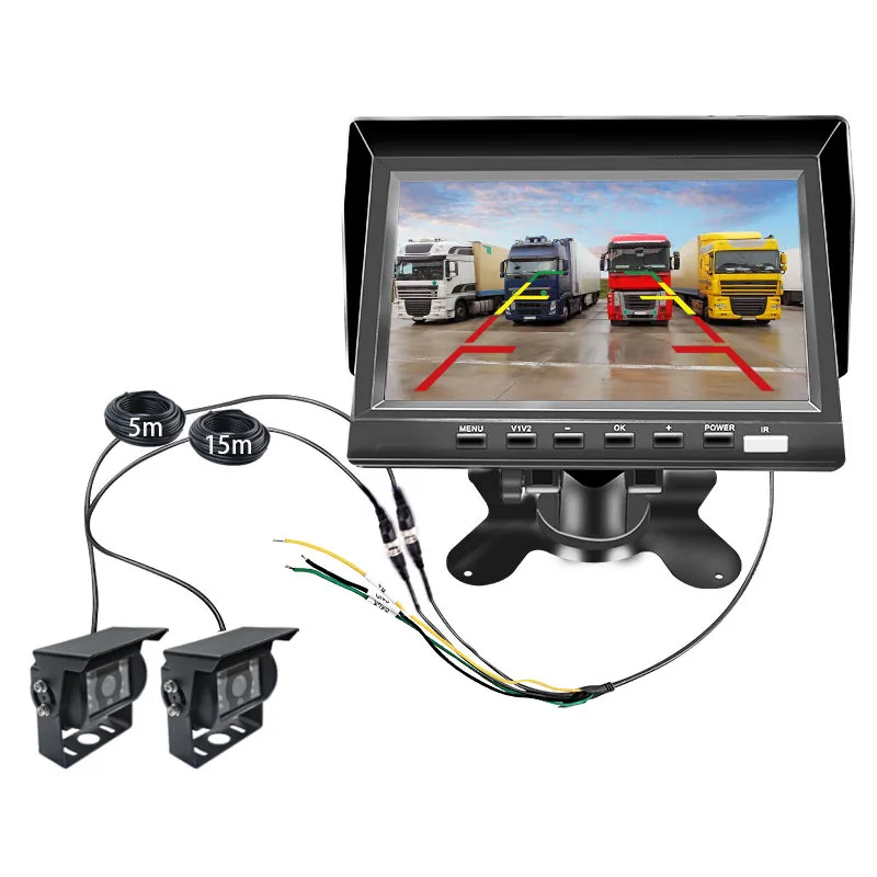 T07 7 Inch AHD Truck Monitor Kit Truck Camera detail image 4 - T07 7 inch AHD truck monitor kit with 1024x600 IPS display, 2CH video input, mirror/flip. T07 7 Inch AHD Truck Monitor Kit Truck Camera detail image 4 - T07 7 inch AHD truck monitor kit with 1024x600 IPS display, 2CH video input, mirror/flip.