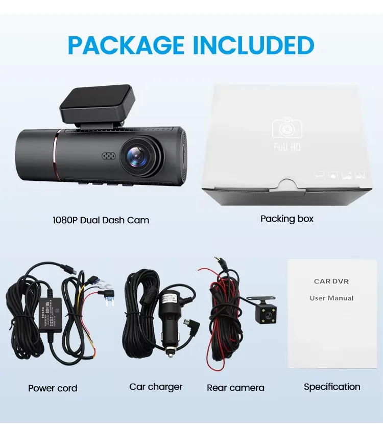 XC301 4K 3-Channel Dash Cam thumbnail image 5 - XC301 4K IPS dash camera with front, inside and optional rear recording, WiFi, GPS tracking and package.