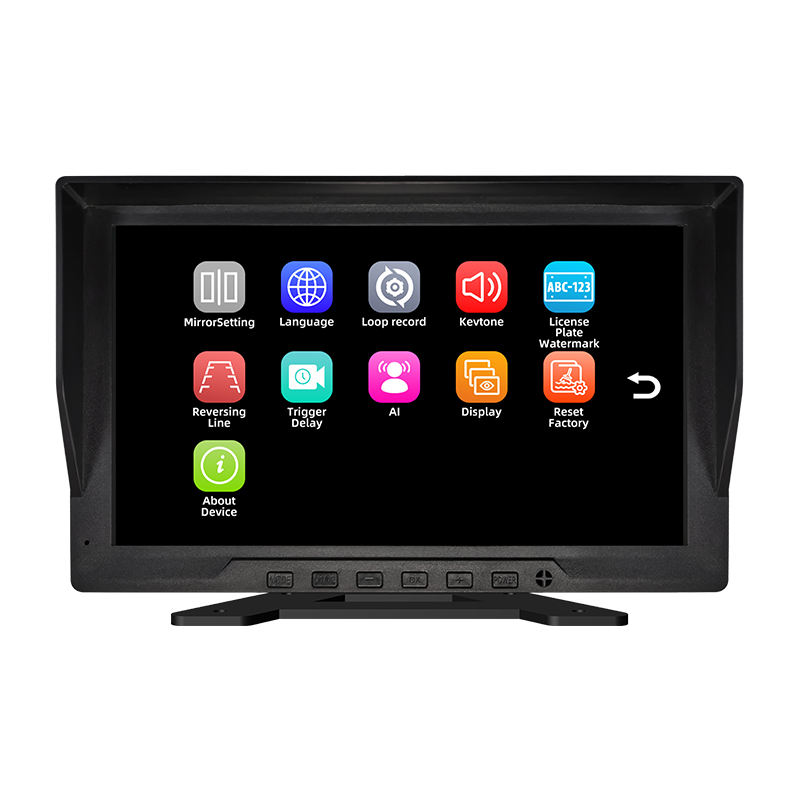 X200 truck monitor settings menu with loop record, AI and display options