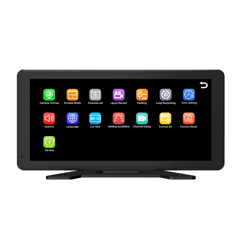 X804-4G monitor menu and recording functions