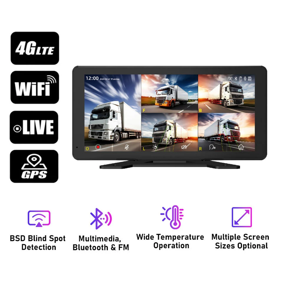 X805-4G LTE truck monitor with WiFi live view and GPS positioning
