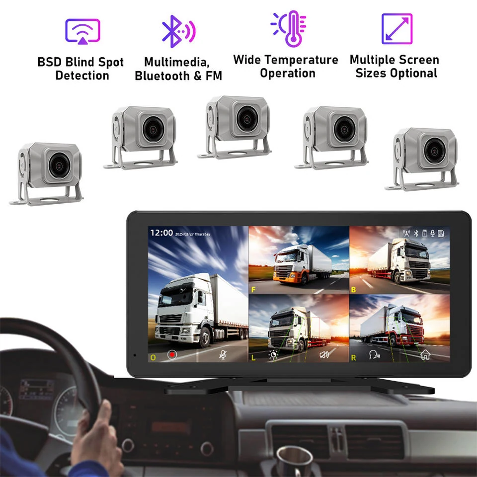 X805-4G Truck Camera System catalog image - X805-4G commercial truck camera system with 4G remote monitoring, GPS positioning, 1080P HD stable recording,.